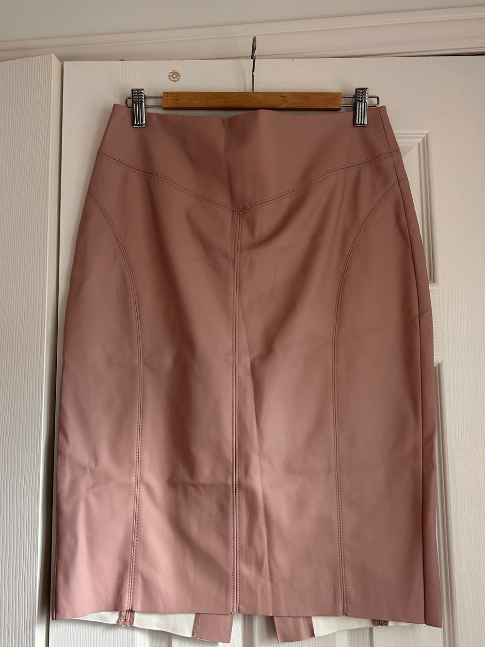 Express Faux Leather Pencil Skirt — Dusty Rose